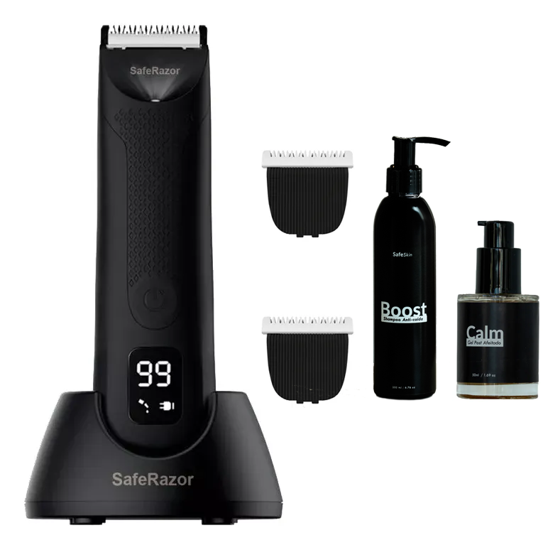 SafeRazor + 2 cuchillas + Calm + Shampoo Boost